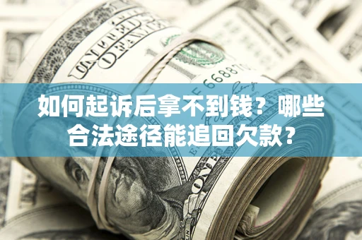 武汉如何起诉后拿不到钱？哪些合法途径能追回欠款？