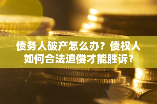 武汉债务人破产怎么办？债权人如何合法追偿才能胜诉？