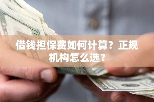 武汉借钱担保费如何计算？正规机构怎么选？