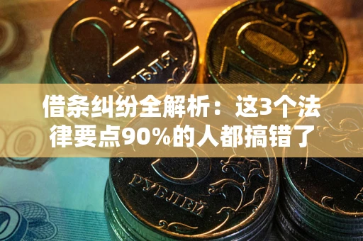 武汉借条纠纷全解析：这3个法律要点90%的人都搞错了