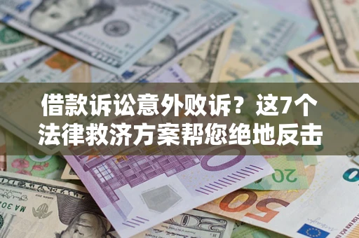 武汉借款诉讼意外败诉？这7个法律救济方案帮您绝地反击！