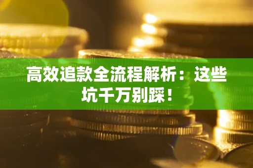 武汉高效追款全流程解析：这些坑千万别踩！