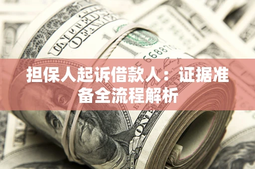 武汉担保人起诉借款人：证据准备全流程解析