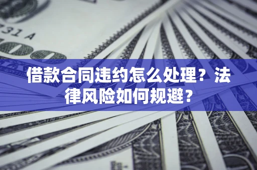 武汉借款合同违约怎么处理？法律风险如何规避？