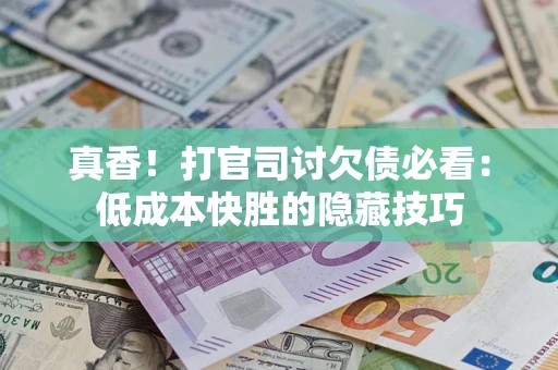 武汉真香！打官司讨欠债必看：低成本快胜的隐藏技巧