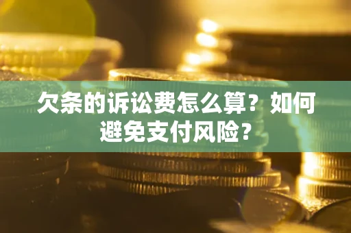 武汉欠条的诉讼费怎么算？如何避免支付风险？
